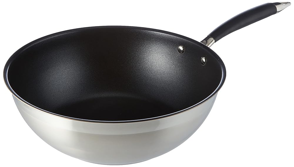 Amazon Basics Wok-Pan, 28 cm, Black