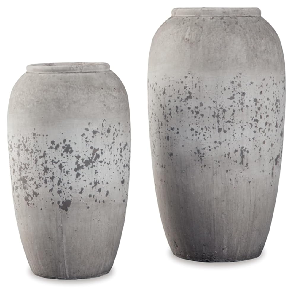 Ashley Signature Design - Dimitra Vase Set - Ceramic Brown/Cream