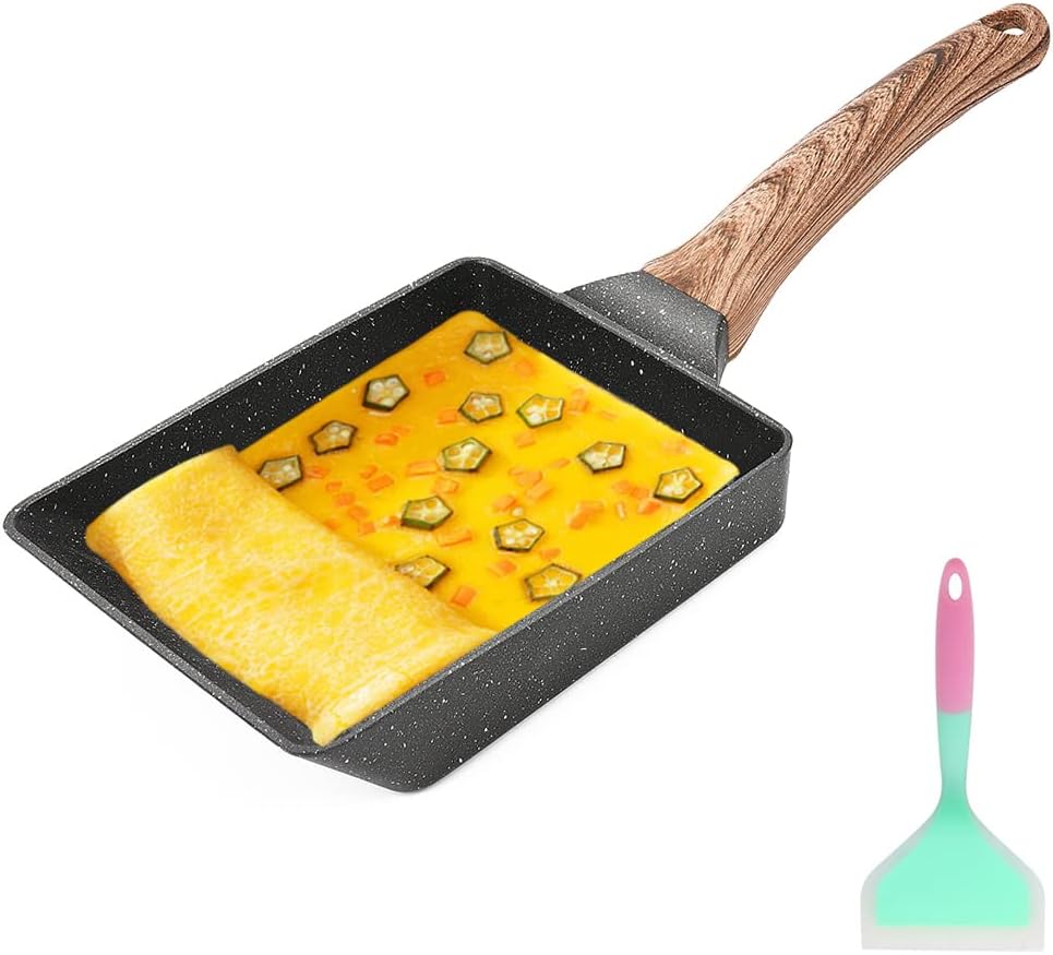 Bobikuke Tamagoyaki Pan - Nonstick Rectangular Omelette Pan