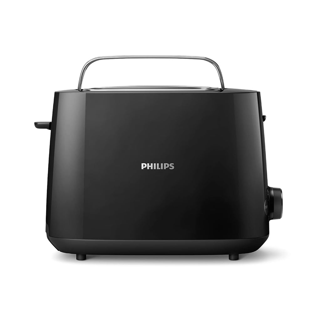 Philips Toaster - 2 Slots, 8 Settings, Black