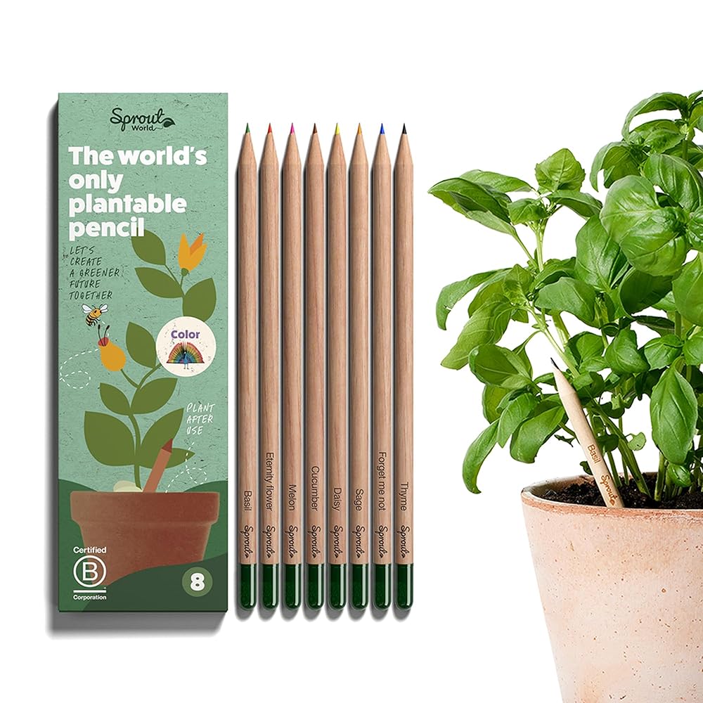 Sprout Color Edition Pencils | Eco-friendly Bio-Wood | Sustainable Gift | 8 pcs