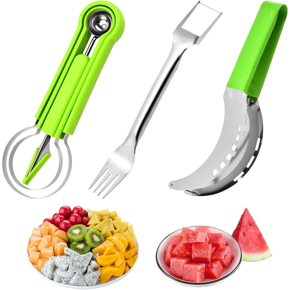 Stainless Steel Melon Slicer Set - 3 Pieces