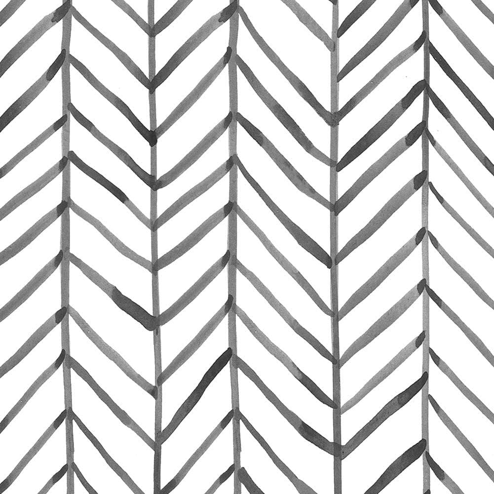 Vandod Geometric Minimalist Wallpaper, Self-Adhesive, Black & White